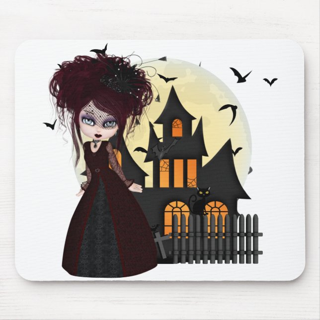 Tapis De Souris Witchy Halloween (Devant)