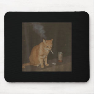 Tapis De Souris Wizard Cigarette Kitten Drôle Fumer Cat Meme Bra