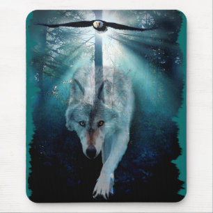 Tapis De Souris WOLF & EAGLE Wildlife Series