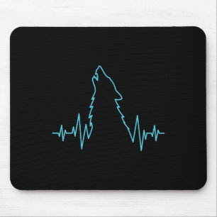 Tapis De Souris Wolf Howling Pulse Heartbeat Wolves Costume animal