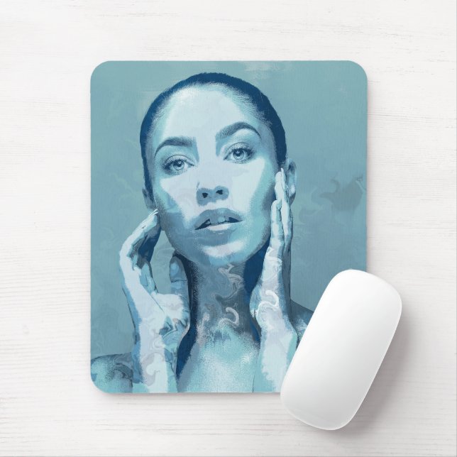 Tapis De Souris "Woman in Blue" (Avec souris)