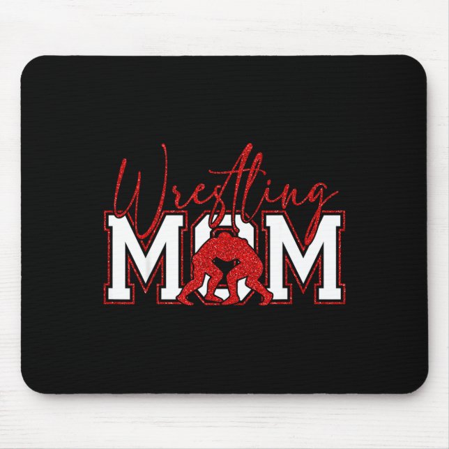 Tapis De Souris Women Wrestling Mom Funny Wrestle Wrestler Mothers (Devant)