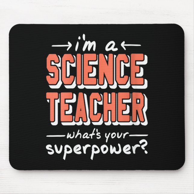 Tapis De Souris Womens Science Teacher Superwer Funny Nerd Pride V (Devant)