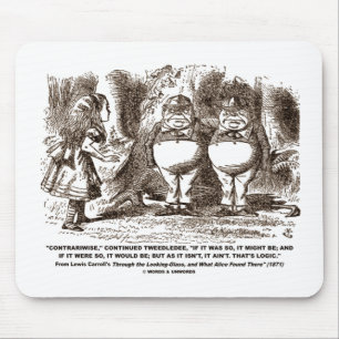 Tapis De Souris Wonderland Alice Tweedledum Tweedledee Logique Qte