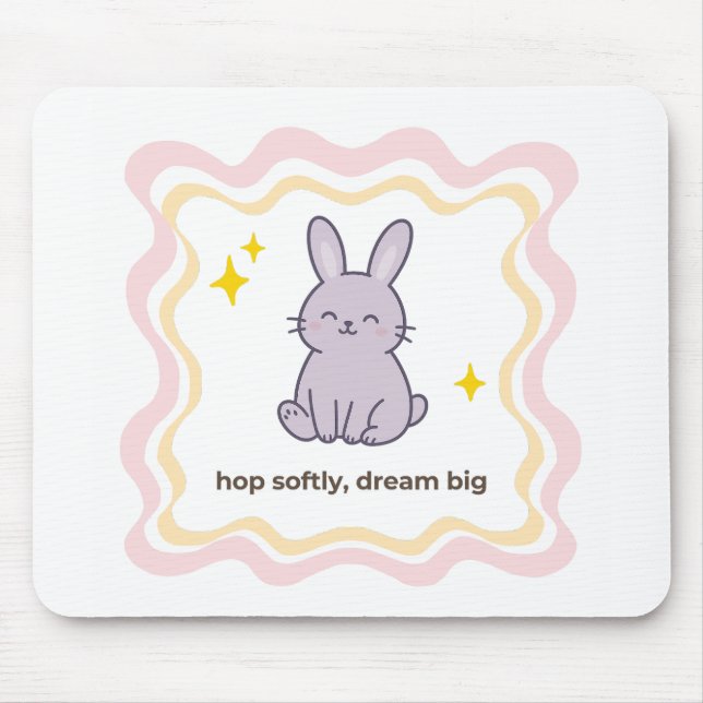 Tapis De Souris Wonky Zoo Bunny Mousepad (Devant)