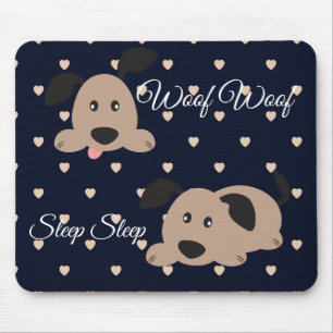 Tapis De Souris Woof Sleep Sleep Polka Dot Mouse Pad