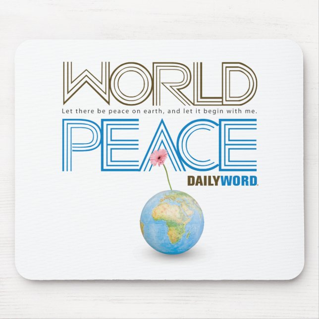 Tapis De Souris WORD® QUOTIDIEN paix" Mousepad "du monde (Devant)