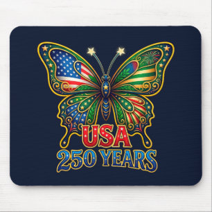 Tapis De Souris WOW ! Papillons des ailes de la liberté USA 250 an