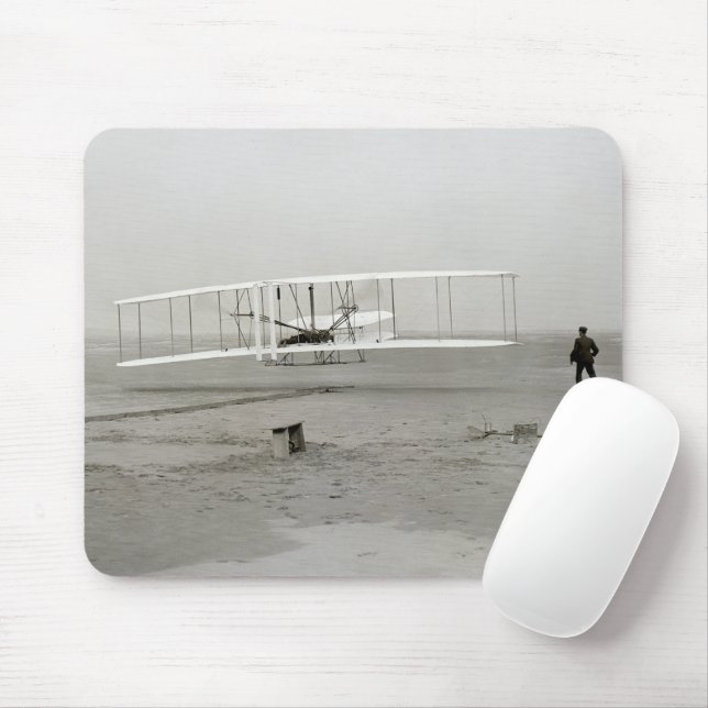 Tapis De Souris Wright Brothers Flyer First Plane Flight Aviation (Avec souris)