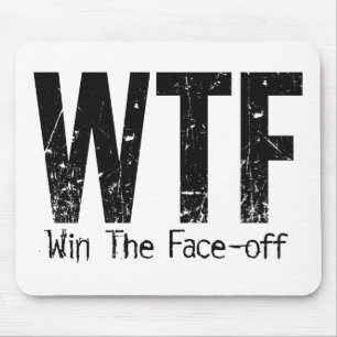 Tapis De Souris WTF : Gagnez Le Visage (Hockey)