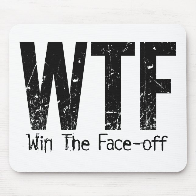 Tapis De Souris WTF : Gagnez Le Visage (Hockey) (Devant)