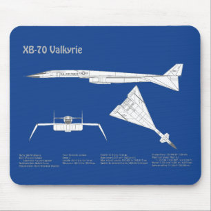 Tapis De Souris XB-70 Valkyrie - Plan de plan d'avion ABD