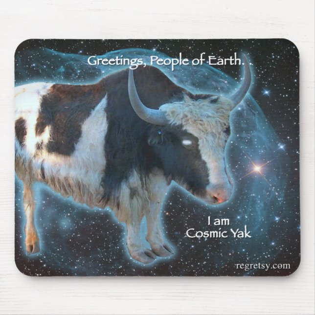 Tapis De Souris Yaks cosmiques (Devant)