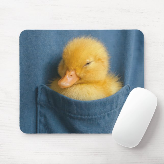 Tapis De Souris Yellow Duckling In a T-shirt Pocket (Avec souris)