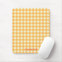 Yellow Orange Ish Preppy En vichy Plaid