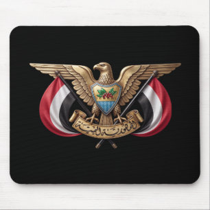 Tapis De Souris Yémen pays manteau armoiries symbole emblème drape