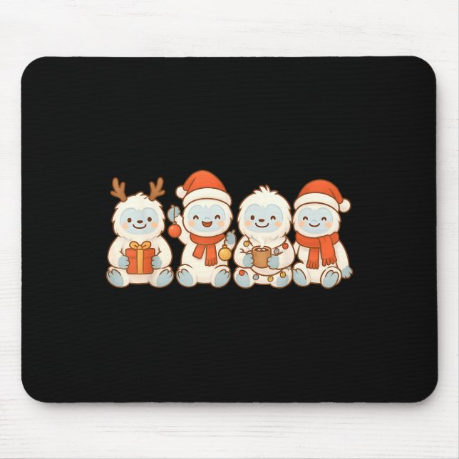 Tapis De Souris Yetis Kids Boys Girls Christmas Yetis  (Devant)