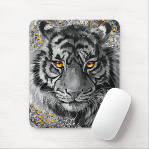 Tapis De Souris Yeux de tigre orange Tiger coloré Pad