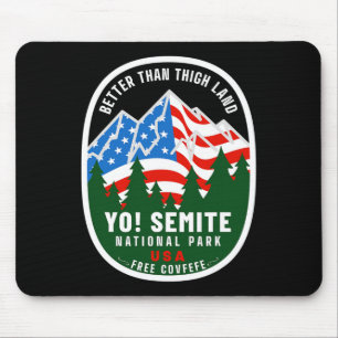 Tapis De Souris Yo Semite National Park Amusante Amérique Drapeau