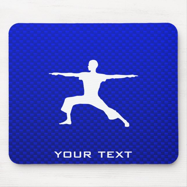 Tapis De Souris Yoga bleu (Devant)
