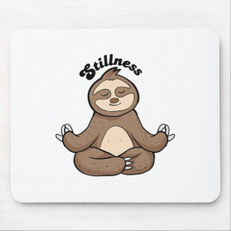Tapis De Souris Yoga ou immobilité quotidienne Paresseux inspiré h