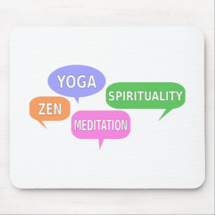 Tapis De Souris Yoga Spiritualité Zen Méditation Discours Bulles