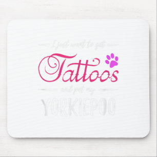 Tapis De Souris Yorkiepoo Amoureux des chiens Tattoo Funny Chien M