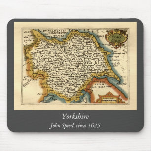 Tapis De Souris Yorkshire Comté Angleterre Ancien Atlas Antiquaire