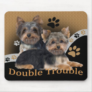 Tapis De Souris Yorkshire Terrier Double Trouble Cadeaux