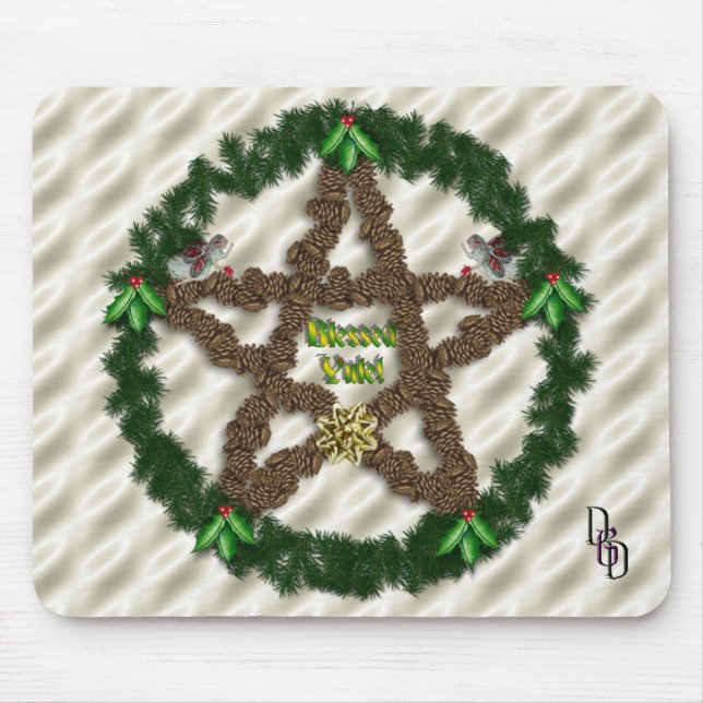 Tapis De Souris Yuletide Pentacle (Devant)