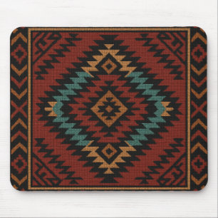 Tapis De Souris Zapotec Folk Art Géométrique Diamond Pad