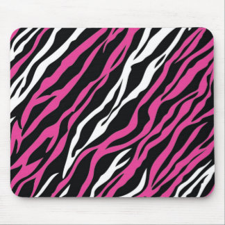 Tapis De Souris Zebra Mousepad - Rose & Blanc
