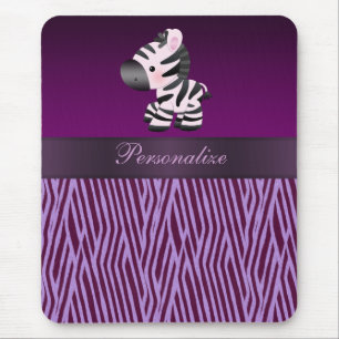 Tapis De Souris Zèbre et poster de animal pourpre Mousepad de