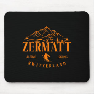 Tapis De Souris Zermatt Alpes suisses Ski alpin Suisse Mont
