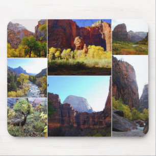Tapis De Souris Zion National Park Collage Mousepad