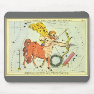 Tapis De Souris Zodiaque Astrologique Vintage Constellation du Sag