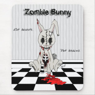 Tapis De Souris Zombie Bunny - avec arrière - plan
