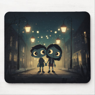 Tapis De Souris Zombies mignons et Éffrayants en amour - Mousepad