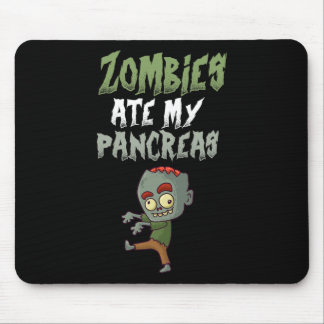 Tapis De Souris Zombies ont mangé mon pancréas T1d Fille diabétiqu
