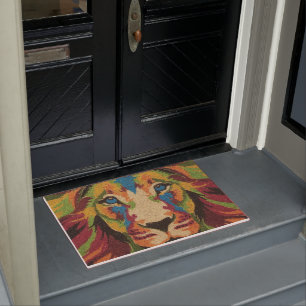 Tapis de tête de lion Home Décor Porte, Lion col