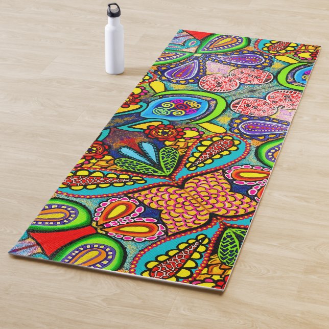 Tapis De Yoga 107 - Art cellulaire Yoga Mat (En situation)