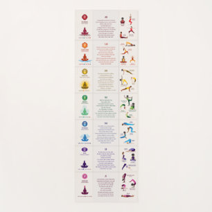 Tapis De Yoga 7 Chakra Yoga Poses & Affirmations Yoga Mat - 87LB