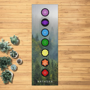 Tapis De Yoga 7 Sept Chakras méditation Zen Personnalisé