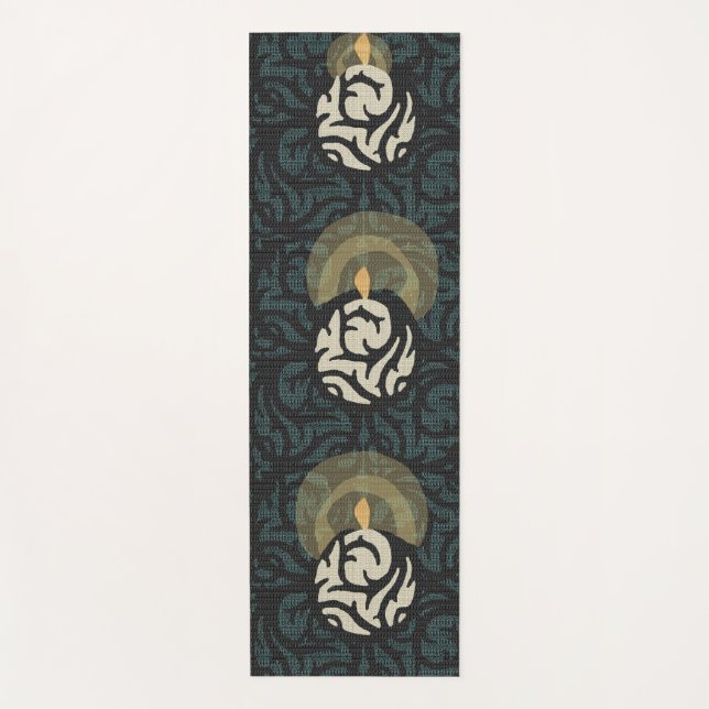 tapis de yoga à la lueur des bougies (Devant)