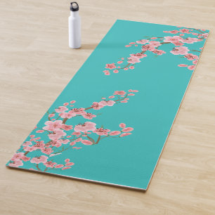 Tapis de Yoga à l'Aquarelle de Fleurs de Cerisier