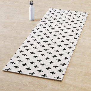 Tapis De Yoga À l'encre noire chargez le motif croisé