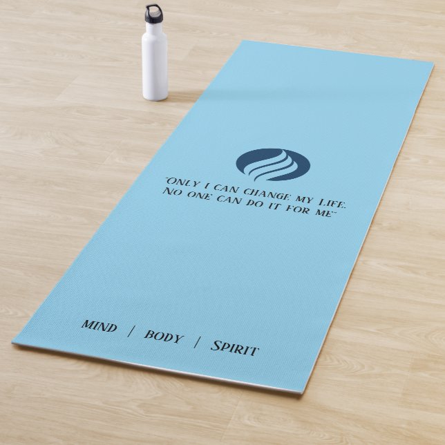 Tapis de Yoga à Monogramme de Nom de Script Simple (En situation)