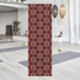 Tapis de Yoga à Motif Ornemental de Fleurs de Ceri