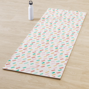 Tapis de Yoga à Motifs de Traits de Pinceau Aquare