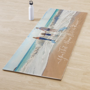 Tapis de yoga à photo personnalisée avec texte per